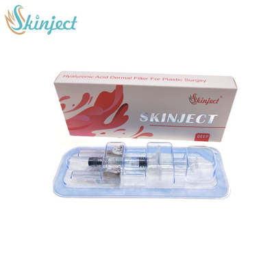 Riempitore cutaneo acido ialuronico dell'iniezione di Skinject 2ml dei prodotti di bellezza con il lido per il fronte