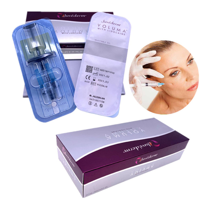 L'incrocio facciale di Voluma Juvederm ha collegato il riempitore dell'ha per le anti grinze della guancia