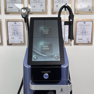 Laser diodo depilazione pelle ringiovanimento macchina di bellezza Pico Laser 2 in 1