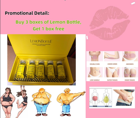 10 ml per flaconcino Dissolvente di grasso Bottiglia Limone Soluzione lipolitica