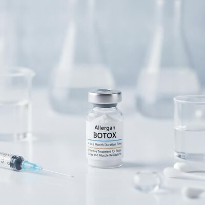 Durata da 4 a 6 mesi Polvere bianca Allergan Botox Trattamento efficace per linee del viso e rilassamento muscolare in ambito medico