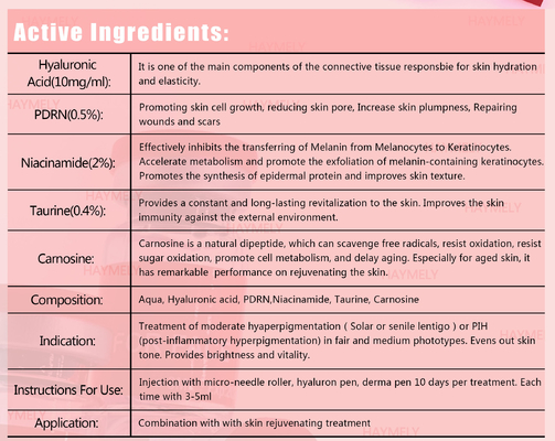 soluzione di Mesotherapy delle grinze del ripetitore della pelle di 5x3ML PDRN anti