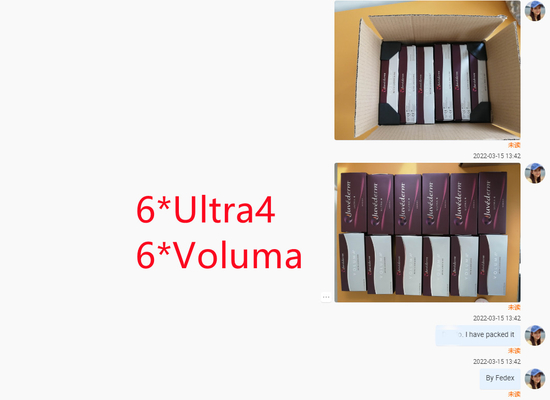 Fronte del labbro che modella riempitore cutaneo acido ialuronico Juvederm Ultra4 Voluma