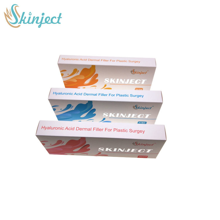 Riempitore cutaneo acido ialuronico dell'iniezione di Skinject 2ml dei prodotti di bellezza con il lido per il fronte