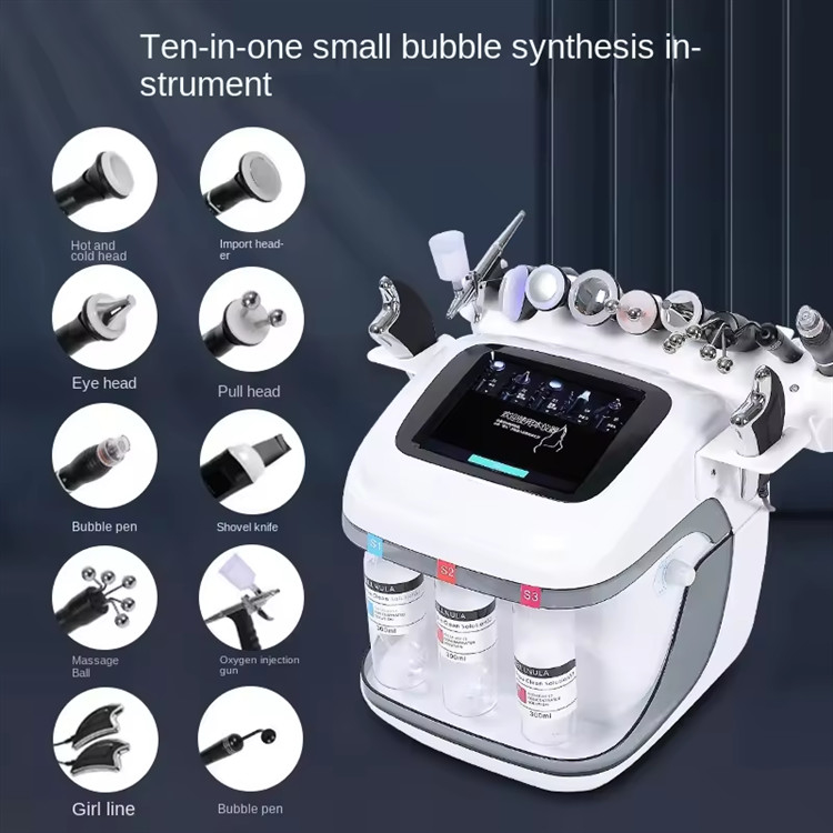 Nuovo arrivo Perla Nera 10 in 1 Hydra Peeling Machine Microdermabrasion Machine Facial Spa Micro-Touch Hydra Skin Care