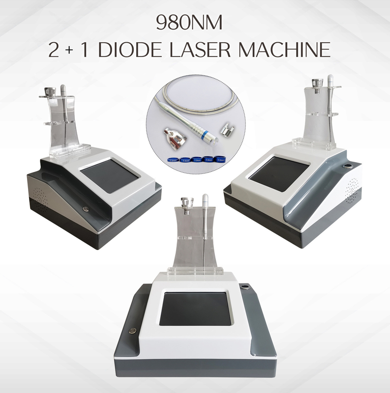 Macchina portatile di bellezza facciale a laser a diodi da 2 in1 980nm per la rimozione delle vene vascolari facciali