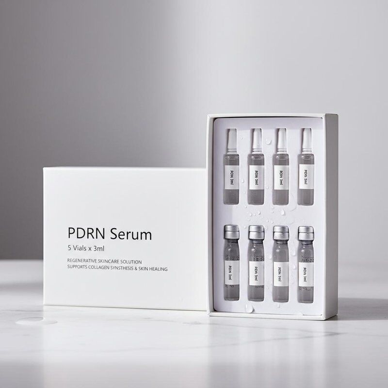 Sieri PDRN bianchi 3 Ml 5 Vial box soluzione rigenerativa per la cura della pelle a supporto della sintesi del collagene e della guarigione della pelle